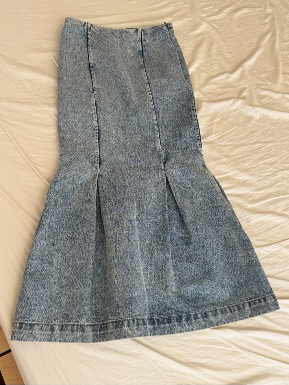 khaite denim skirt mermaid